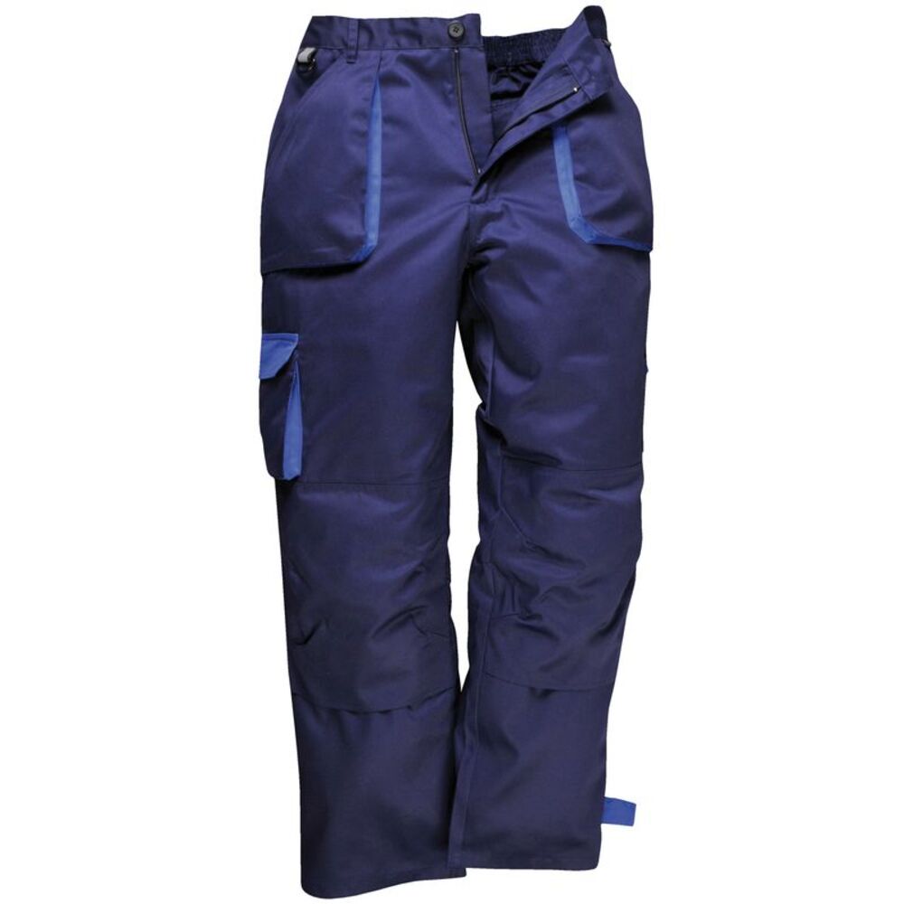 Portwest Mens Contrast Workwear Work Cargo Trousers (TX11) /Pants /Bottoms / Nav